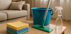I scrub the new place first