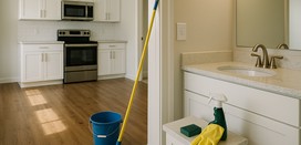 I will scrub the stove and the baseboards